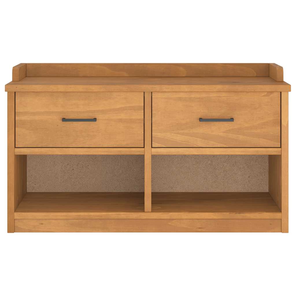 entrébænk SANDNES 87x40x50 cm massivt fyrretræ