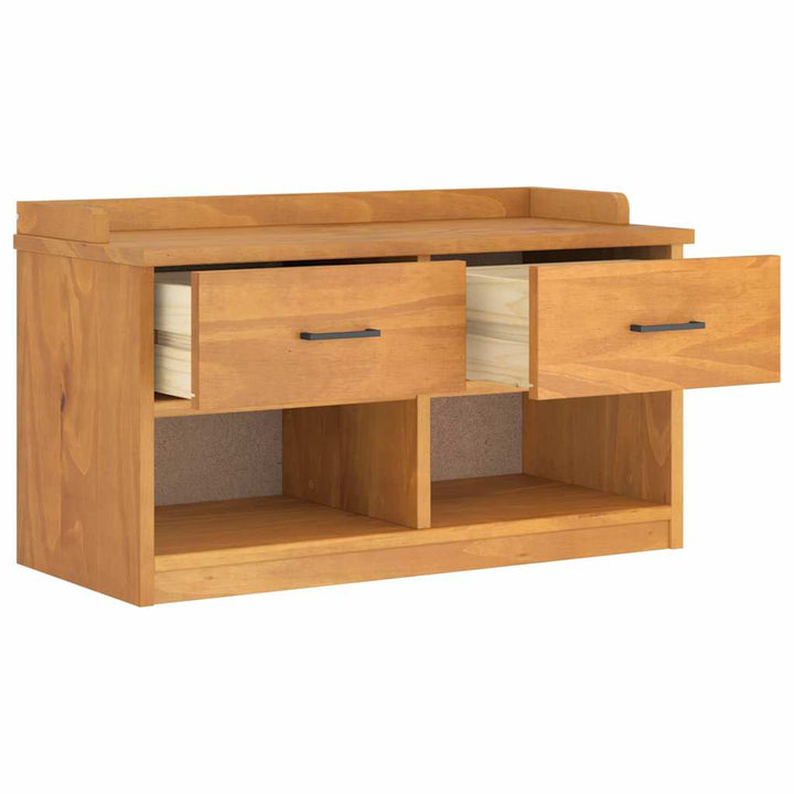entrébænk SANDNES 87x40x50 cm massivt fyrretræ