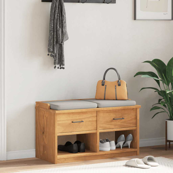entrébænk SANDNES 87x40x50 cm massivt fyrretræ