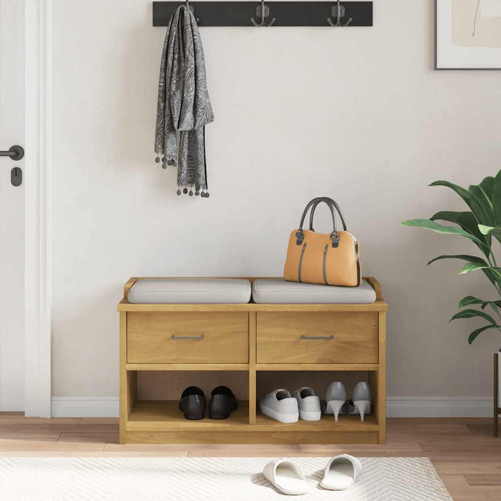 entrébænk SANDNES 87x40x50 cm massivt fyrretræ