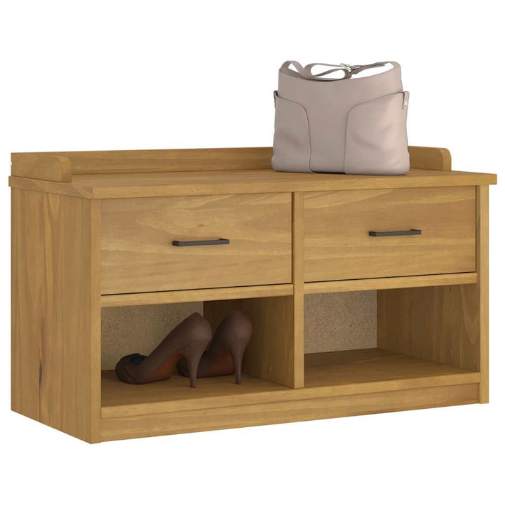 entrébænk SANDNES 87x40x50 cm massivt fyrretræ