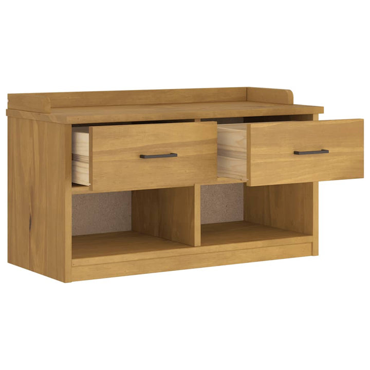 entrébænk SANDNES 87x40x50 cm massivt fyrretræ