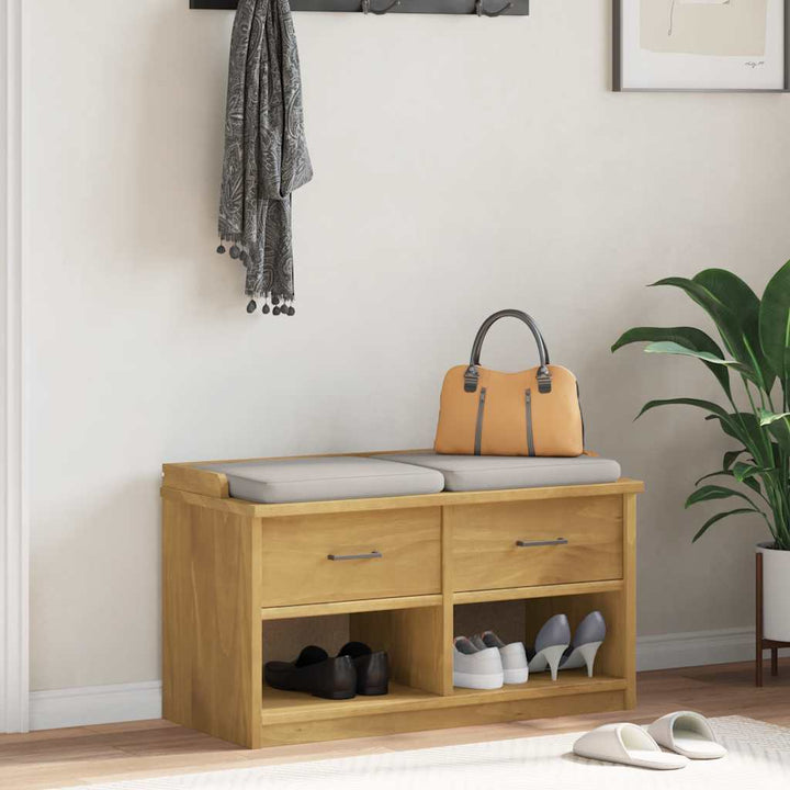 entrébænk SANDNES 87x40x50 cm massivt fyrretræ