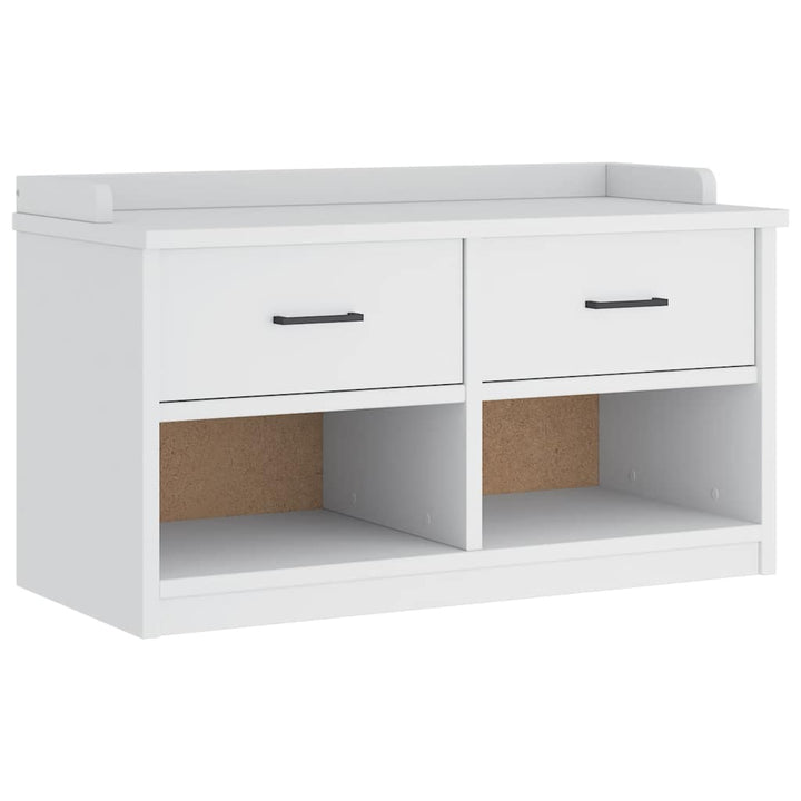 entrébænk SANDNES 87x40x50 cm massivt fyrretræ hvid