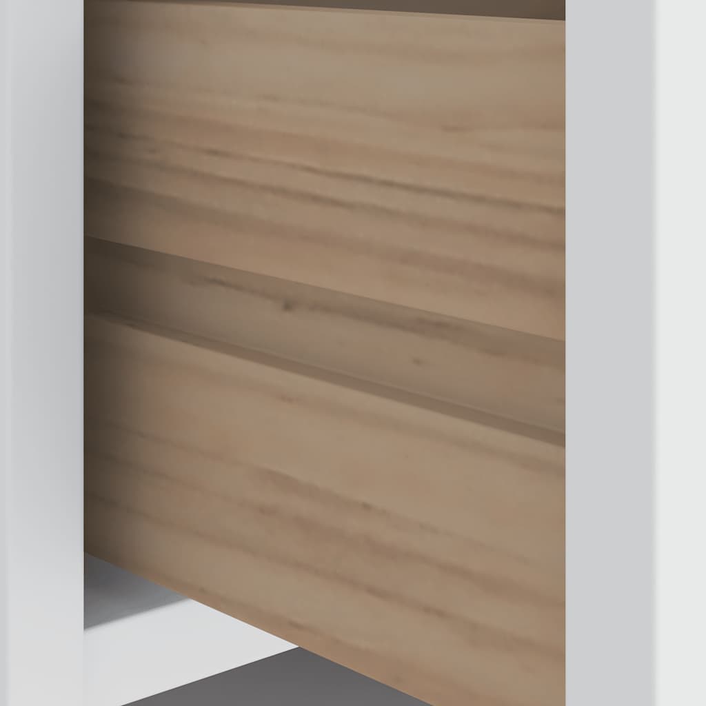 entrébænk SANDNES 87x40x50 cm massivt fyrretræ hvid