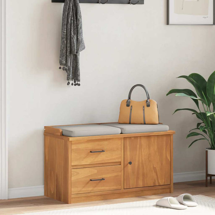 entrébænk SANDNES 87x40x50 cm massivt fyrretræ