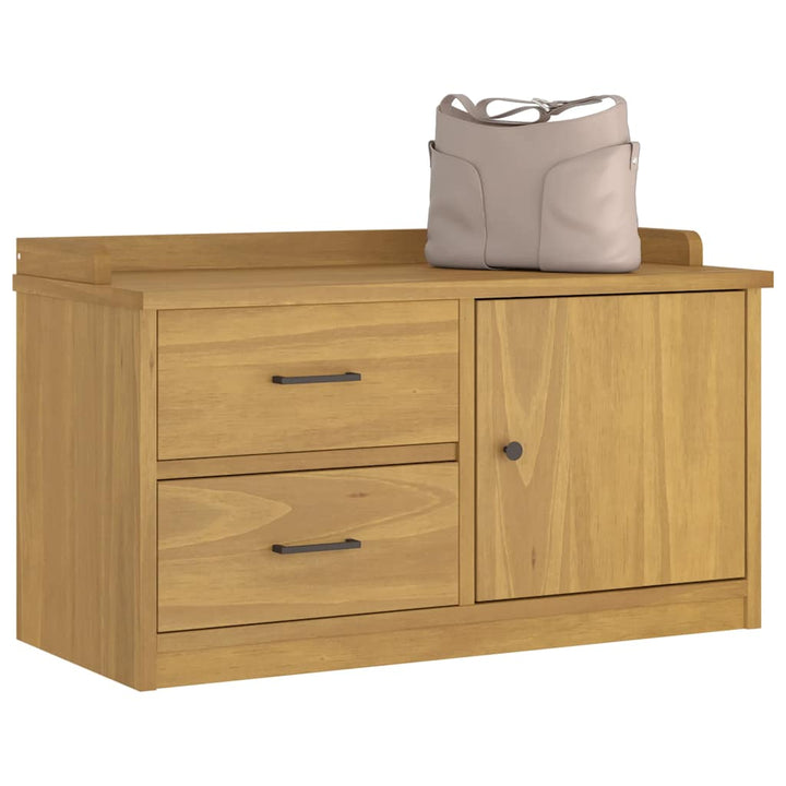 entrébænk SANDNES 87x40x50 cm massivt fyrretræ