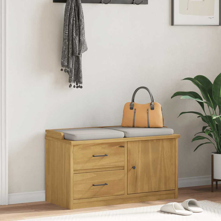 entrébænk SANDNES 87x40x50 cm massivt fyrretræ
