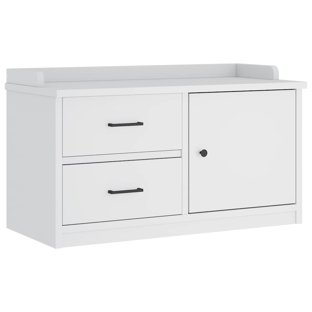entrébænk SANDNES 87x40x50 cm massivt fyrretræ hvid