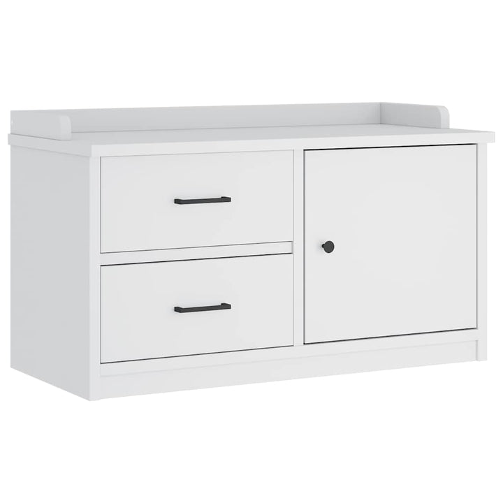 entrébænk SANDNES 87x40x50 cm massivt fyrretræ hvid