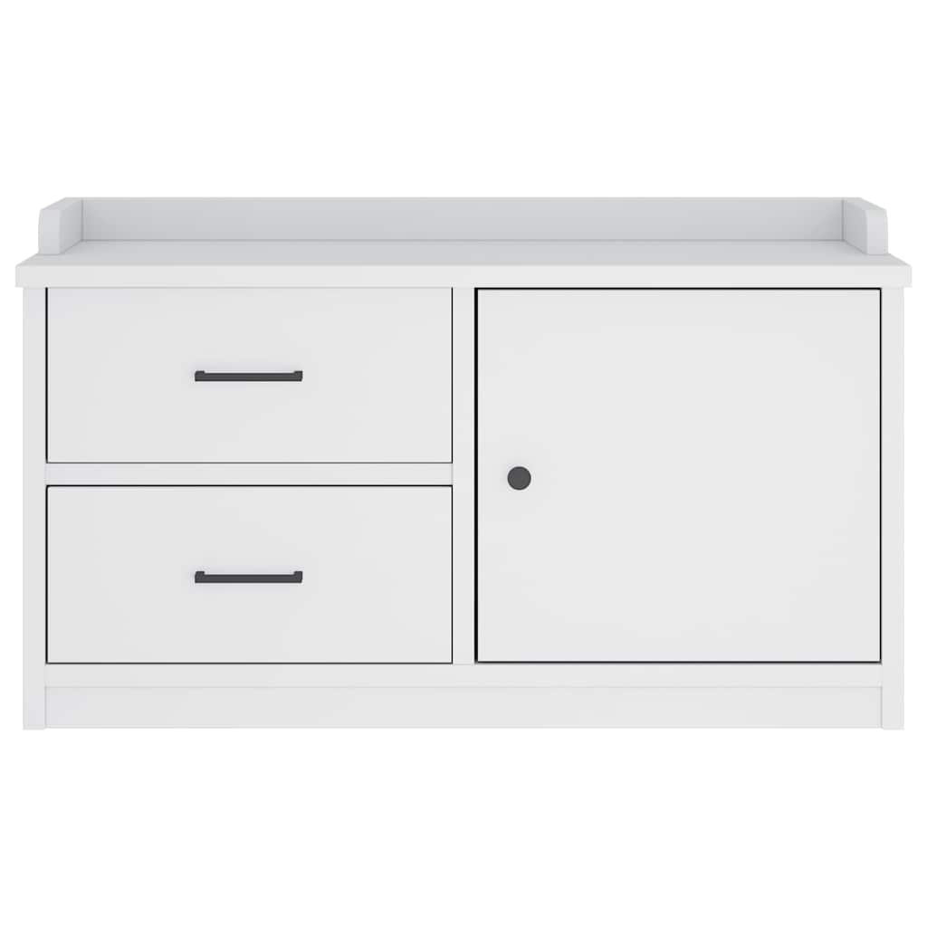 entrébænk SANDNES 87x40x50 cm massivt fyrretræ hvid