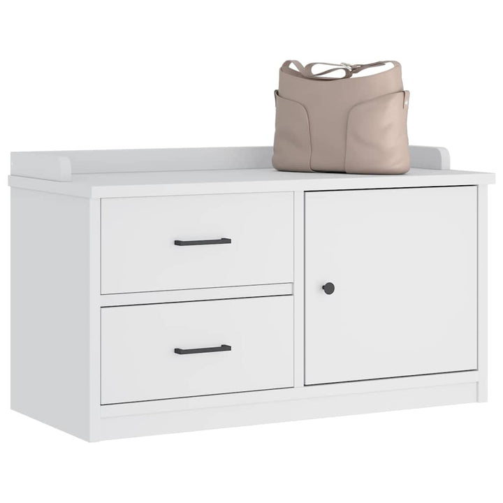 entrébænk SANDNES 87x40x50 cm massivt fyrretræ hvid