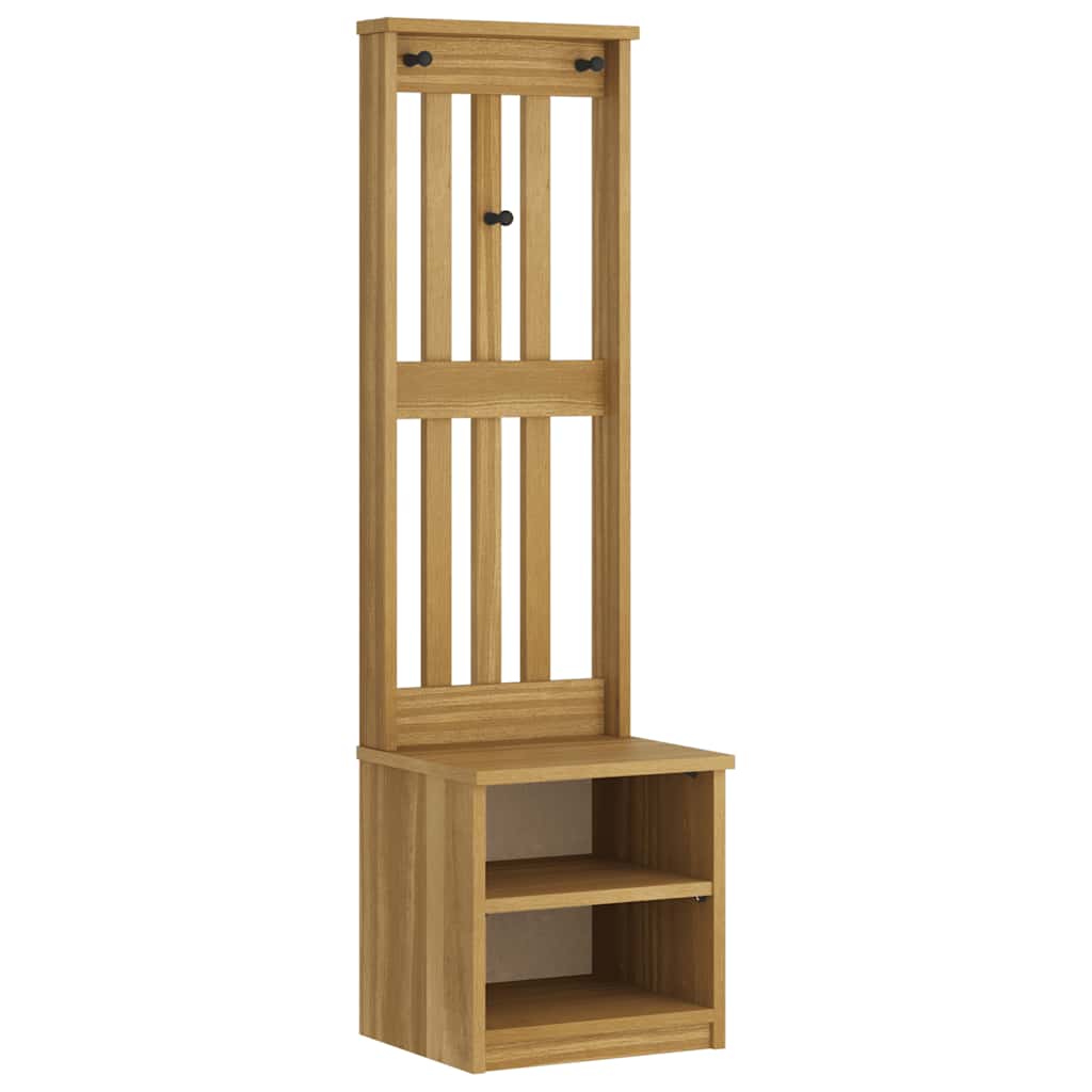Hall træ SANDNES 45x40x159,5 cm massivt fyrretræ