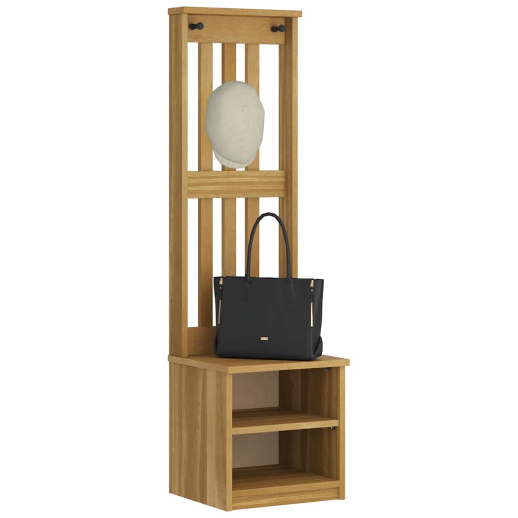 Hall træ SANDNES 45x40x159,5 cm massivt fyrretræ