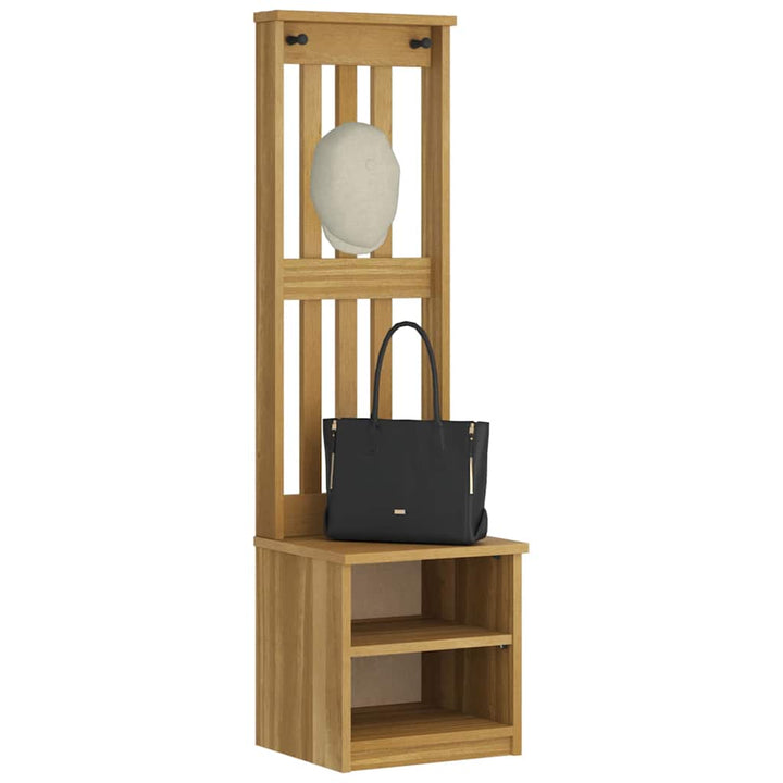 Hall træ SANDNES 45x40x159,5 cm massivt fyrretræ