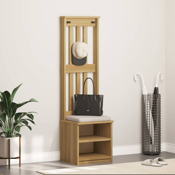 Hall træ SANDNES 45x40x159,5 cm massivt fyrretræ