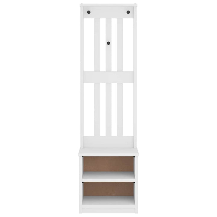 Hall træ SANDNES 45x40x159,5 cm massivt fyrretræ hvid