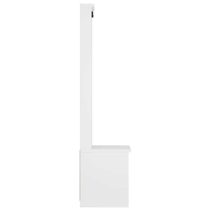 Hall træ SANDNES 45x40x159,5 cm massivt fyrretræ hvid