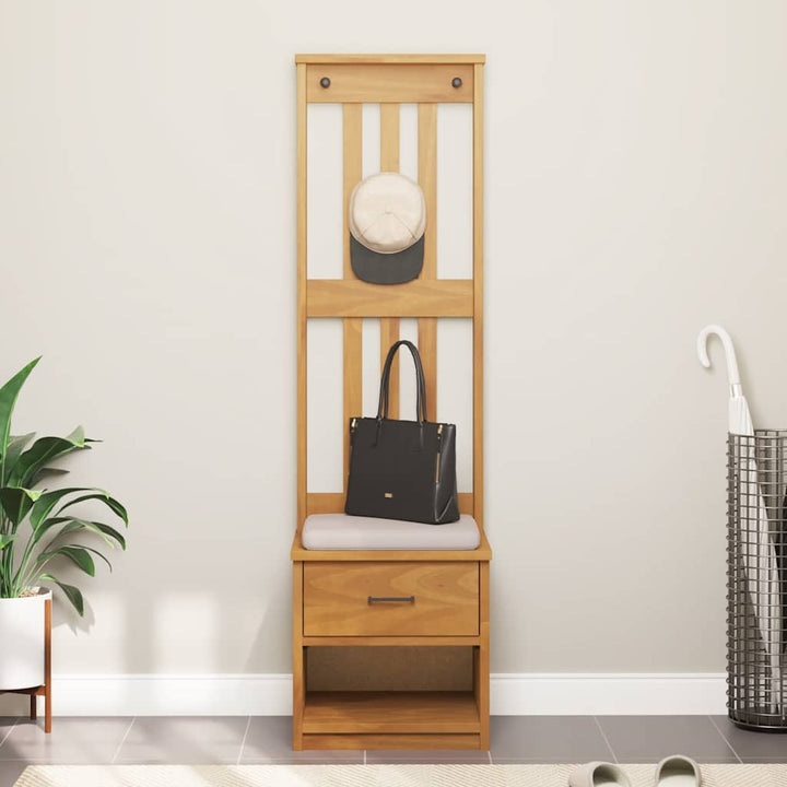 Hall træ SANDNES 45x40x159,5 cm massivt fyrretræ