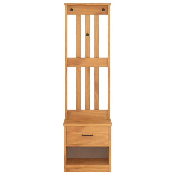 Hall træ SANDNES 45x40x159,5 cm massivt fyrretræ