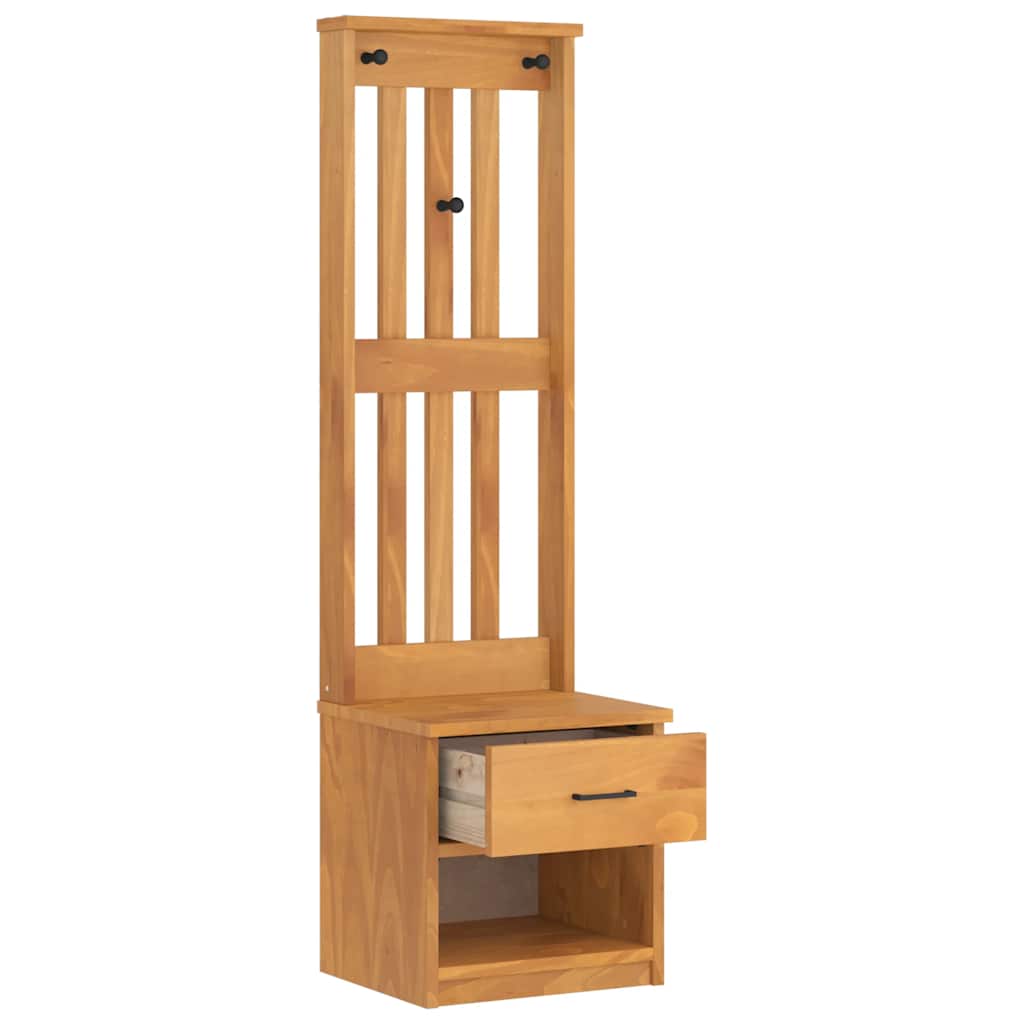 Hall træ SANDNES 45x40x159,5 cm massivt fyrretræ