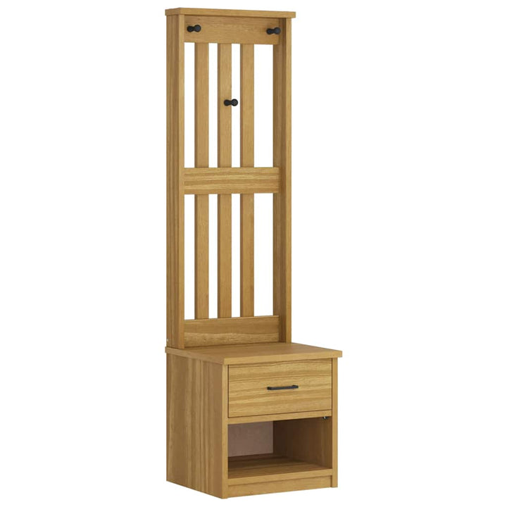 Hall træ SANDNES 45x40x159,5 cm massivt fyrretræ