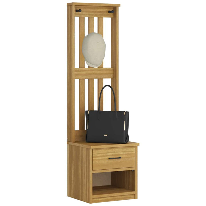 Hall træ SANDNES 45x40x159,5 cm massivt fyrretræ