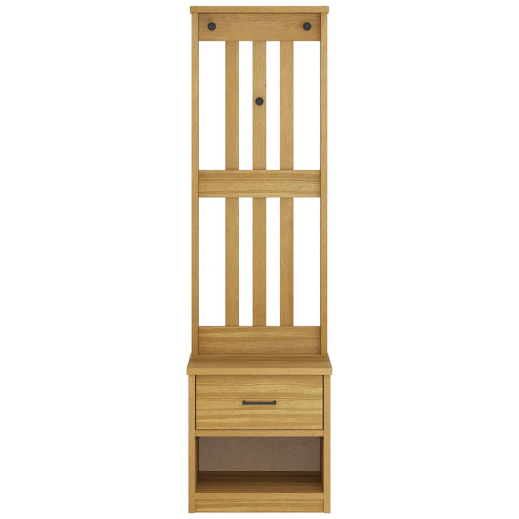 Hall træ SANDNES 45x40x159,5 cm massivt fyrretræ