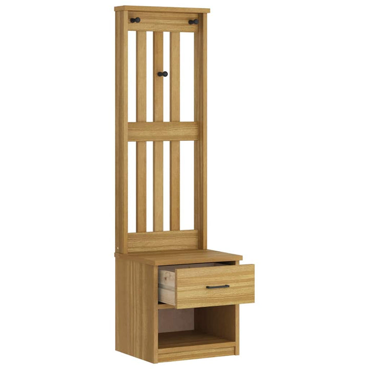 Hall træ SANDNES 45x40x159,5 cm massivt fyrretræ