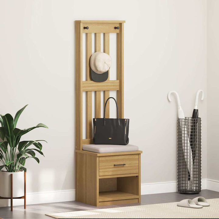 Hall træ SANDNES 45x40x159,5 cm massivt fyrretræ