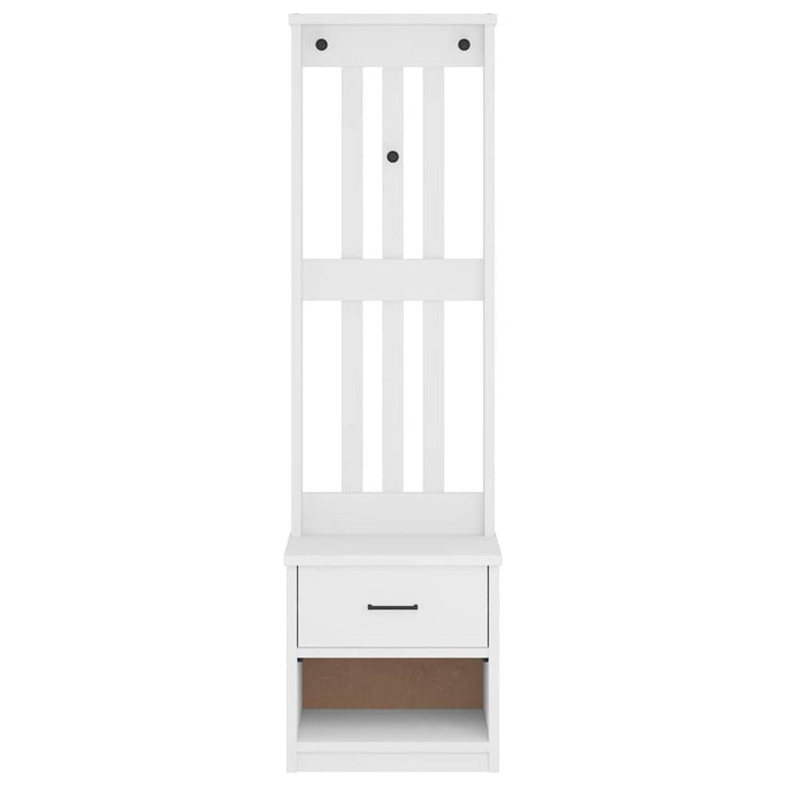 Hall træ SANDNES 45x40x159,5 cm massivt fyrretræ hvid