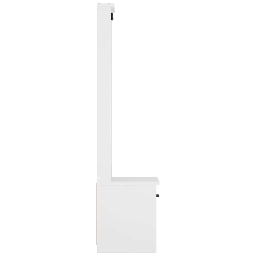 Hall træ SANDNES 45x40x159,5 cm massivt fyrretræ hvid