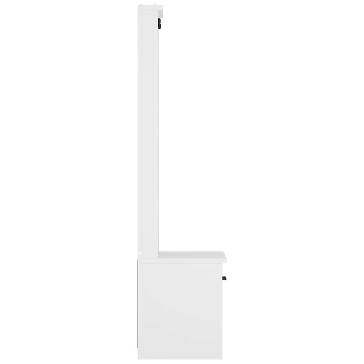 Hall træ SANDNES 45x40x159,5 cm massivt fyrretræ hvid