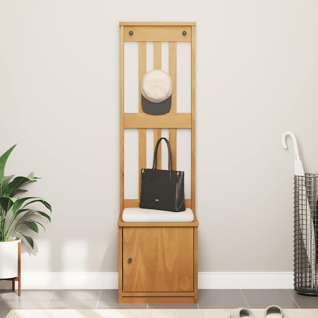 Hall træ SANDNES 45x40x159,5 cm massivt fyrretræ