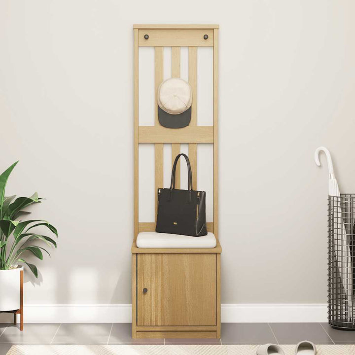 Hall træ SANDNES 45x40x159,5 cm massivt fyrretræ