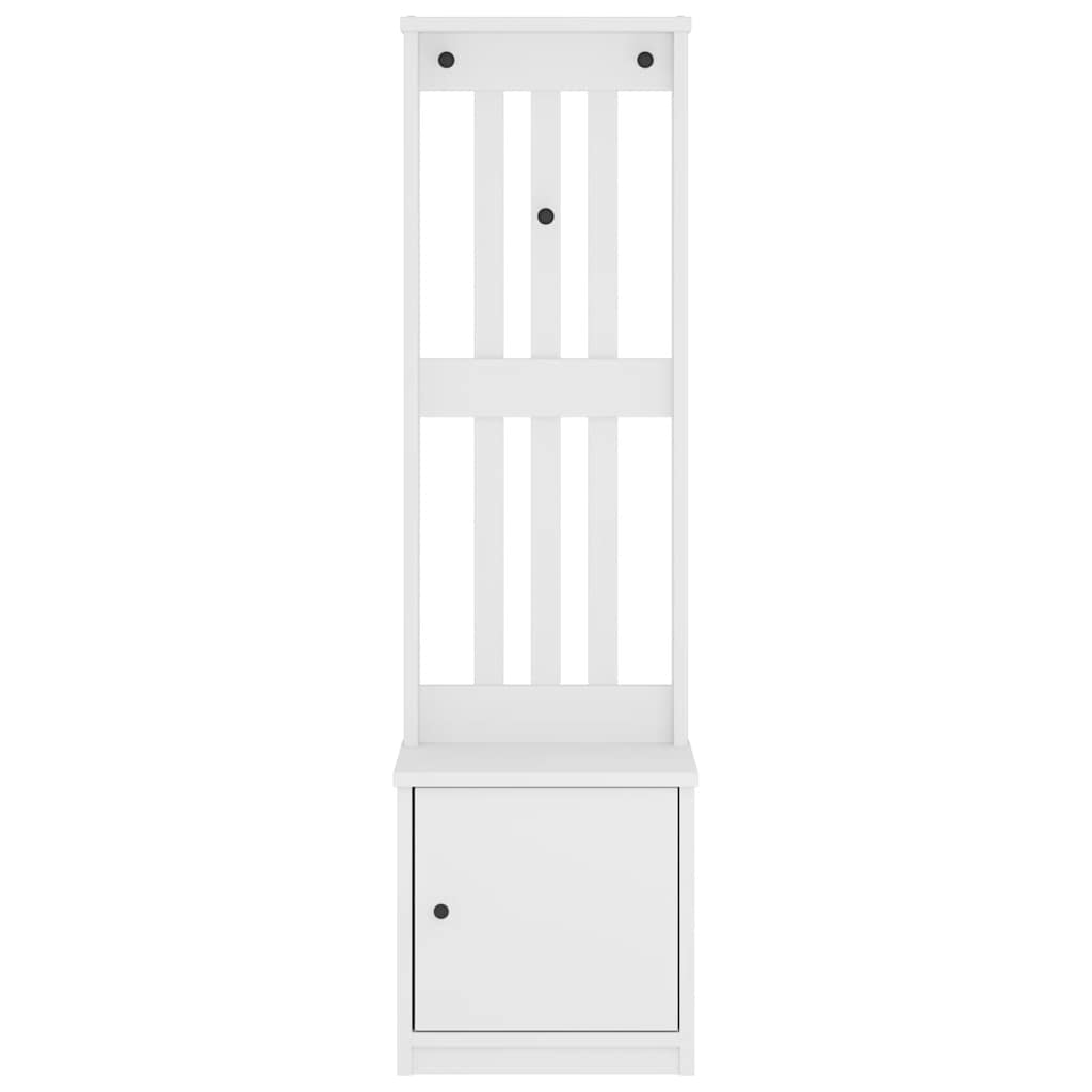Hall træ SANDNES 45x40x159,5 cm massivt fyrretræ hvid