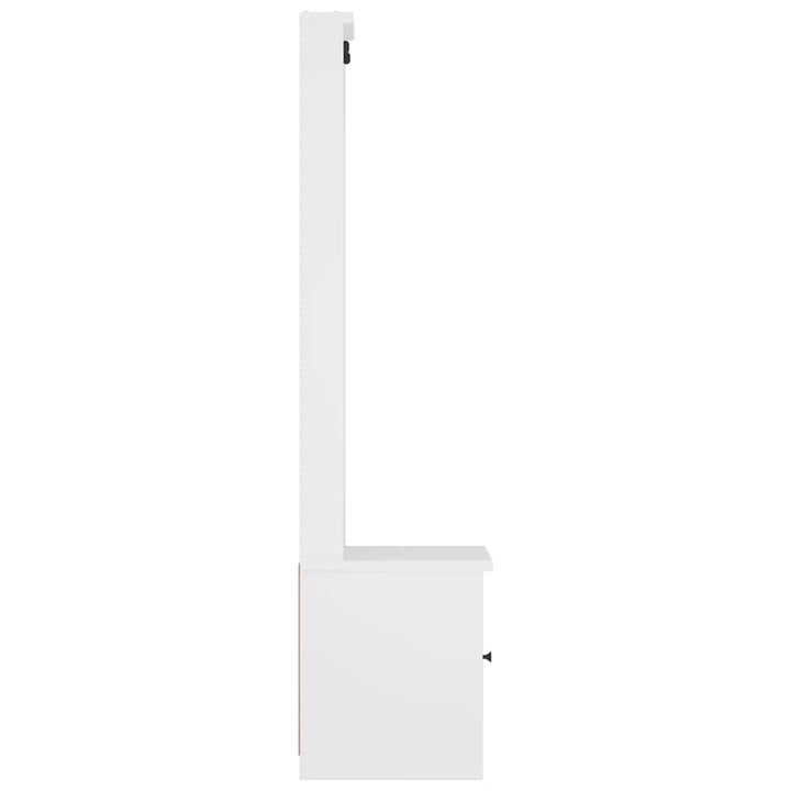 Hall træ SANDNES 45x40x159,5 cm massivt fyrretræ hvid