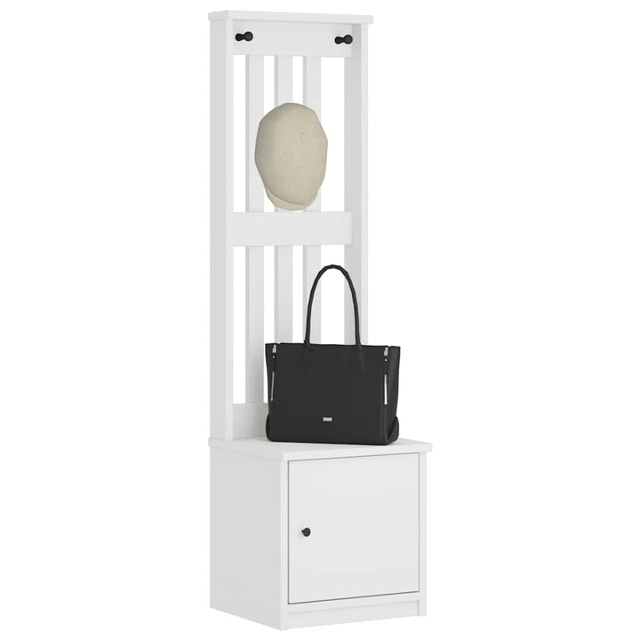 Hall træ SANDNES 45x40x159,5 cm massivt fyrretræ hvid