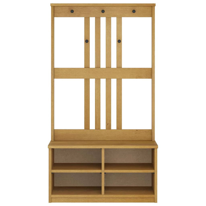 Hall træ SANDNES 87x40x159,5 cm massivt fyrretræ