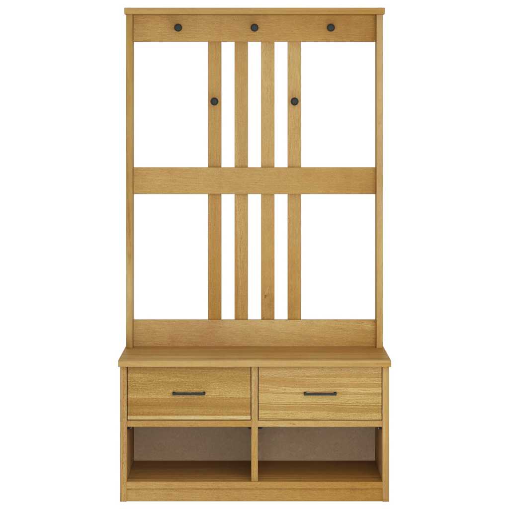 Hall træ SANDNES 87x40x159,5 cm massivt fyrretræ