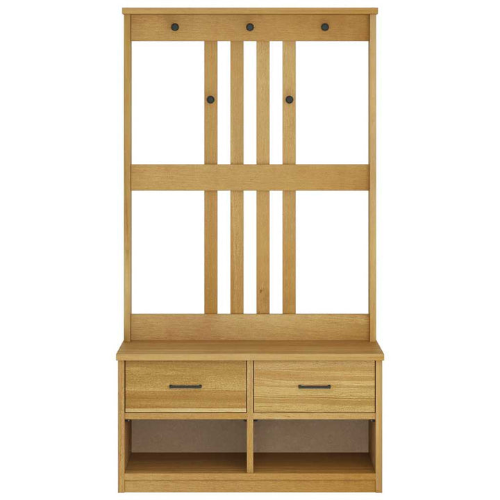 Hall træ SANDNES 87x40x159,5 cm massivt fyrretræ