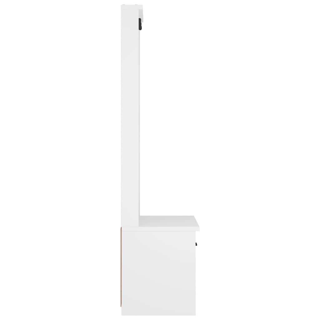 Hall træ SANDNES 87x40x159,5 cm massivt fyrretræ hvid