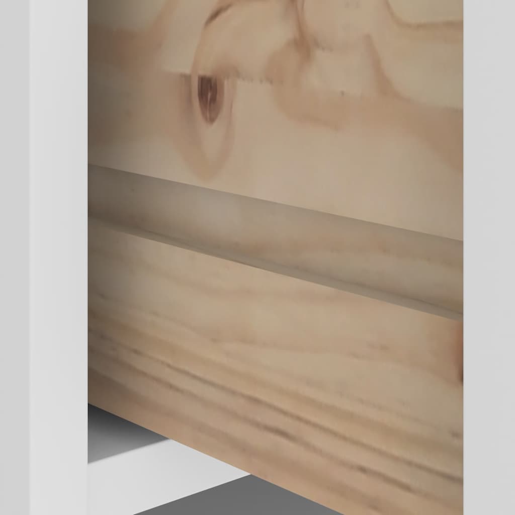 Hall træ SANDNES 87x40x159,5 cm massivt fyrretræ hvid