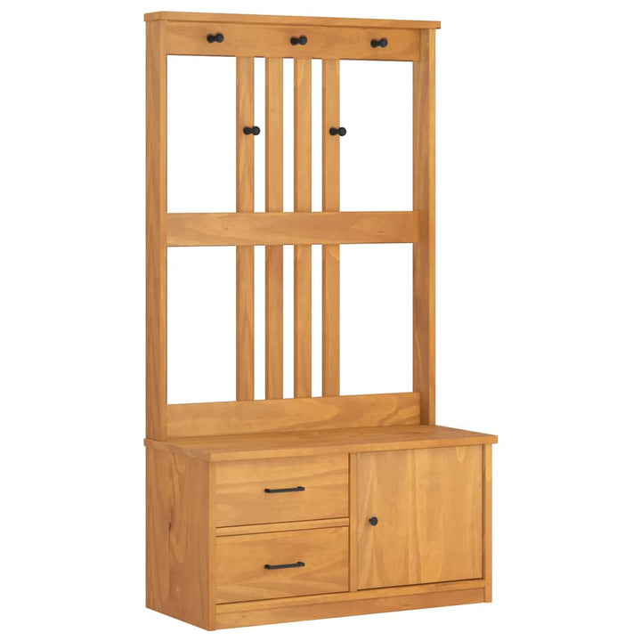 Hall træ SANDNES 87x40x159,5 cm massivt fyrretræ