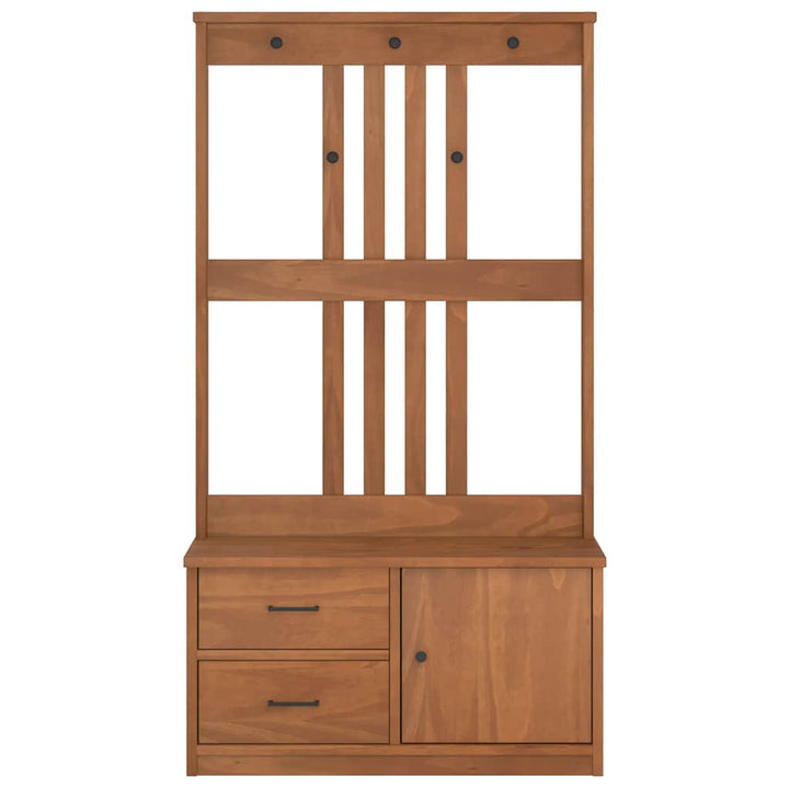 Hall træ SANDNES 87x40x159,5 cm massivt fyrretræ