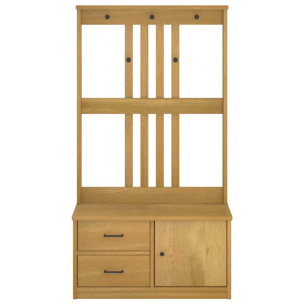Hall træ SANDNES 87x40x159,5 cm massivt fyrretræ