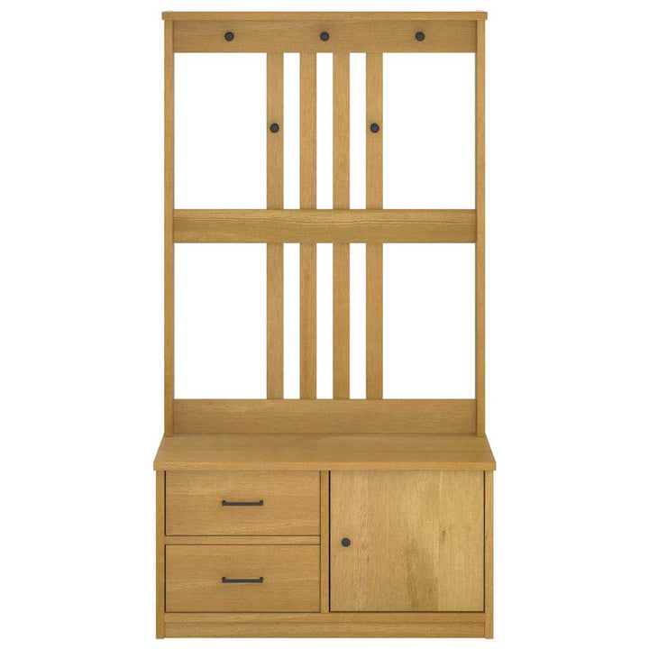 Hall træ SANDNES 87x40x159,5 cm massivt fyrretræ