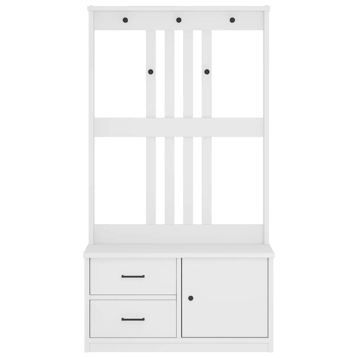 Hall træ SANDNES 87x40x159,5 cm massivt fyrretræ hvid