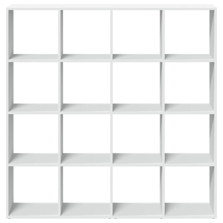 bogskab 137,5x29x137,5 cm konstrueret træ hvid