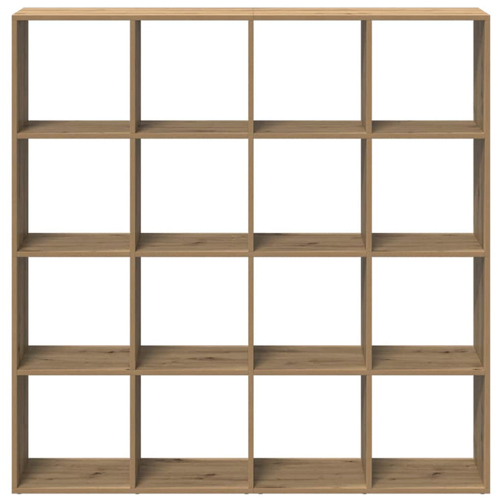 bogskab 102x29x143 cm konstrueret træ egetræslook